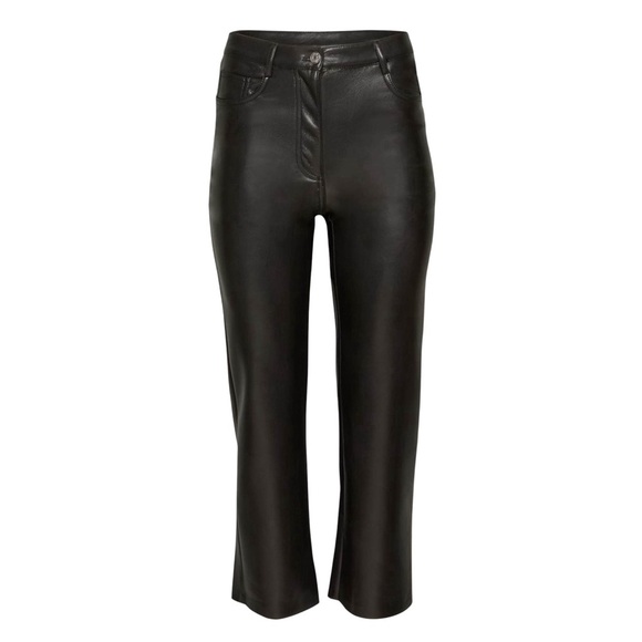 Wilfred Black Vegan Leather Melina Cropped Pant Size 0 - Picture 5 of 13
